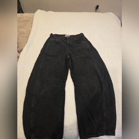 We The Free High-Rise Wide-Leg Jeans in Black - Picture 2 of 10